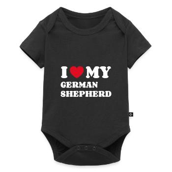 J’aime mon berger allemand Deutscher Schäferhund - Body à manches courtes Premium Bébé - noir - Devant