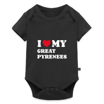 I Love My Great Pyrenees - Baby Premium short-sleeve bodysuit - black - Front