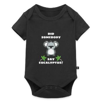 Koala - Baby Premium Kurzarmbody - Schwarz - Vorne