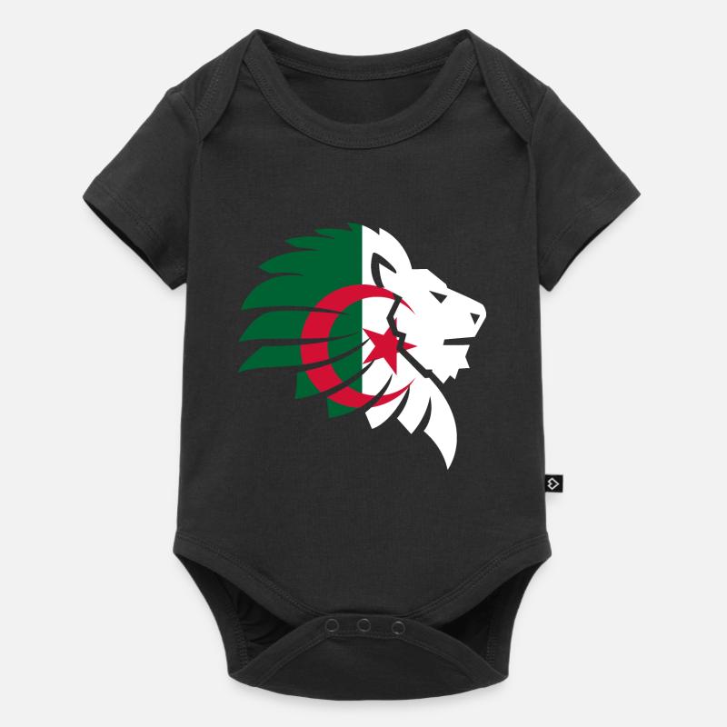 Algérie drapeau lion Algérie الجزائر cadeau - Body à manches courtes Premium Bébé - noir