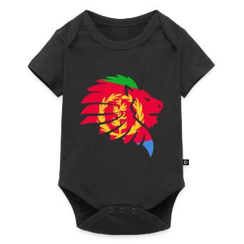 Eritrea Flagge إرتريا Afrika Löwe Geschenk - Baby Premium Kurzarmbody - Schwarz - Vorne