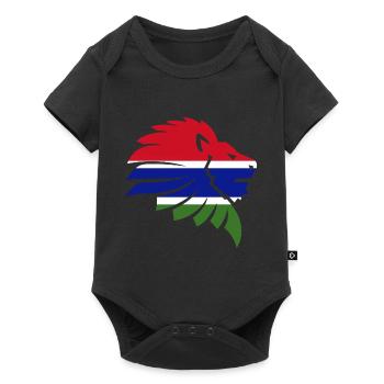 Drapeau de la Gambie Cadeau Lion d'Afrique - Body à manches courtes Premium Bébé - noir - Devant