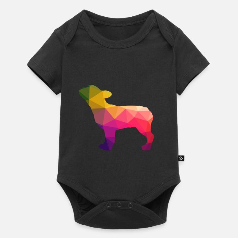 Frenchie bouledogue français arc-en-ciel coloré - Body à manches courtes Premium Bébé - noir