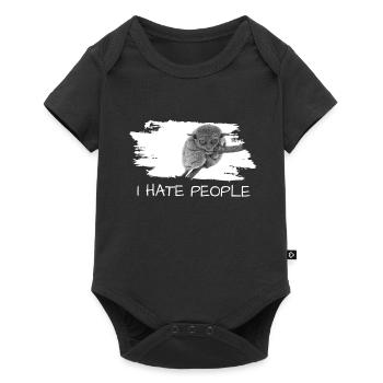 Tarsier i hate people - Baby Premium Kurzarmbody - Schwarz - Vorne