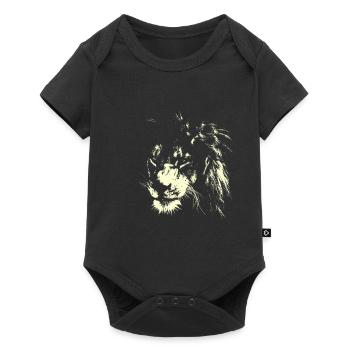 Léo AFRIQUE CAT SAVANNE - Body à manches courtes Premium Bébé - noir - Devant