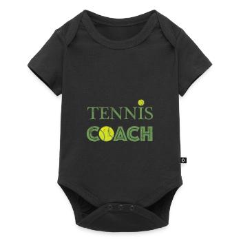 Tennis Coach Tennis trainer - idée cadeau - Body à manches courtes Premium Bébé - noir - Devant