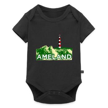 Leuchturm Ameland Holland Plage - Body à manches courtes Premium Bébé - noir - Devant