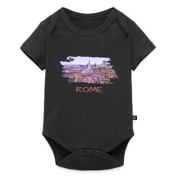 Rome Rom Italy Italien - Baby Premium Kurzarmbody - Schwarz - Vorne