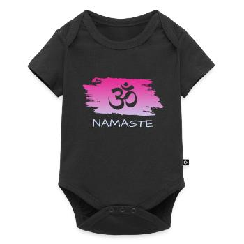 Namaste - Baby Premium Kurzarmbody - Schwarz - Vorne