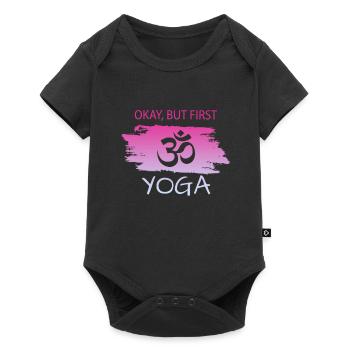 Yoga - Baby Premium Kurzarmbody - Schwarz - Vorne