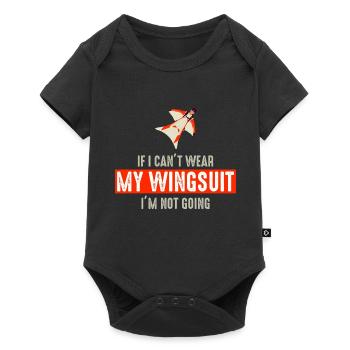 Wingsuit volant Base Jumping Parachutisme Wingsuit - Body à manches courtes Premium Bébé - noir - Devant