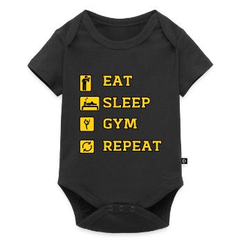 Eat Gym Repeat - Body à manches courtes Premium Bébé - noir - Devant