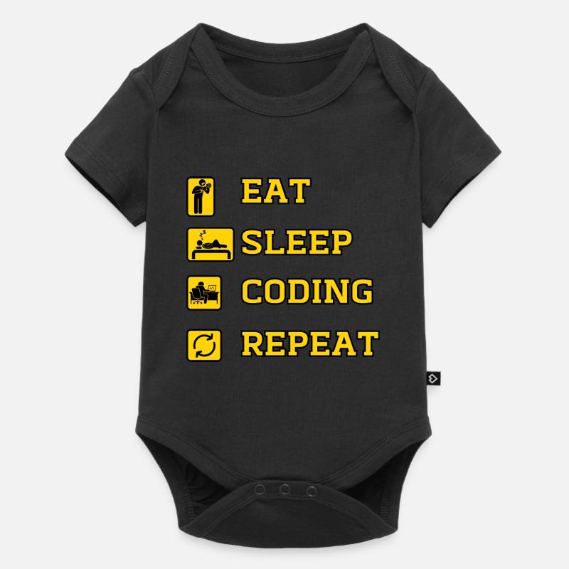 Eat Coding Repeat - Body à manches courtes Premium Bébé - noir