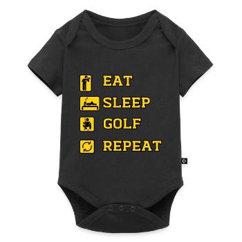 Eat Golf Repeat - Baby Premium short-sleeve bodysuit - black - Front