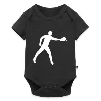 Joueurs de tennis de table - Body à manches courtes Premium Bébé - noir - Devant