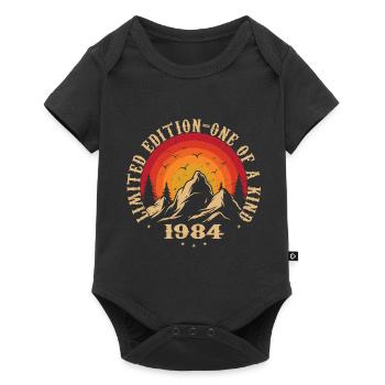 Jahrgang 1984 Retro 1984 Jubiläumsgeschenk 1984 - Baby Premium Kurzarmbody - Schwarz - Vorne