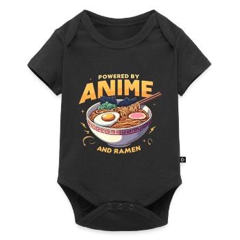 Propulsé par l’anime et les ramen - Body à manches courtes Premium Bébé - noir - Devant