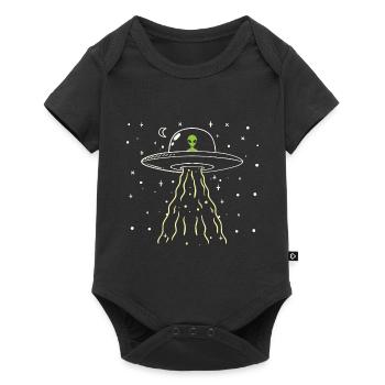 Vaisseau spatial extraterrestre - Body à manches courtes Premium Bébé - noir - Devant