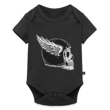 Skull Skull Horror Squelette Halloween Métal - Body à manches courtes Premium Bébé - noir - Devant