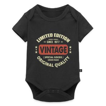 Vintage 1977 Cadeau D'anniversaire 1977 Retro 1977 - Body à manches courtes Premium Bébé - noir - Devant