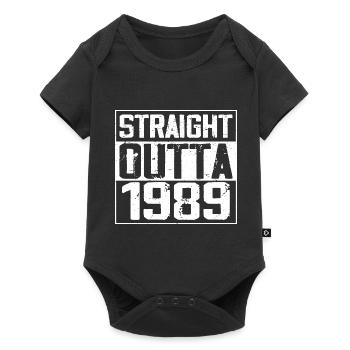 Straight Outta 1989 Retro 1989 Anniversary Gift - Baby Premium short-sleeve bodysuit - black - Front