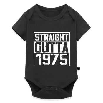Straight Outta 1975 Retro 1975 Anniversary Gift - Baby Premium short-sleeve bodysuit - black - Front