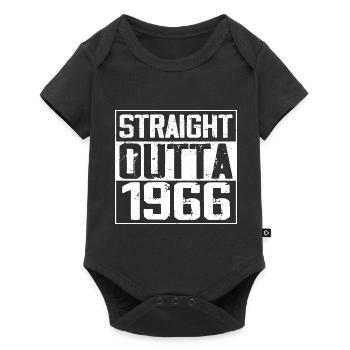 Straight Outta 1966 Cadeau Anniversaire 1966 Retro - Body à manches courtes Premium Bébé - noir - Devant