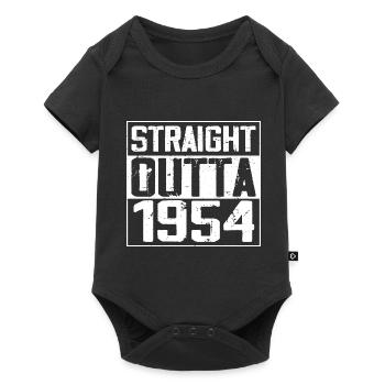 Straight Outta 1954 Retro 1954 Anniversary Gift - Baby Premium short-sleeve bodysuit - black - Front
