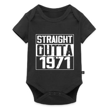 Straight Outta 1971 Cadeau Anniversaire 1971 Retro - Body à manches courtes Premium Bébé - noir - Devant