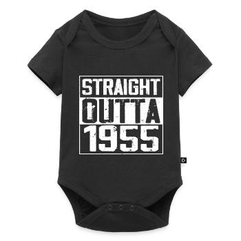 Straight Outta 1955 Retro 1955 Anniversary Gift - Baby Premium short-sleeve bodysuit - black - Front