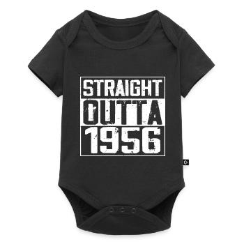 Straight Outta 1956 Retro 1956 Anniversary Gift - Baby Premium short-sleeve bodysuit - black - Front