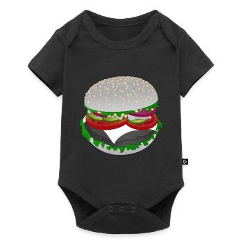 Burger-Style: Salad with a Bite - Baby Premium short-sleeve bodysuit - black - Front