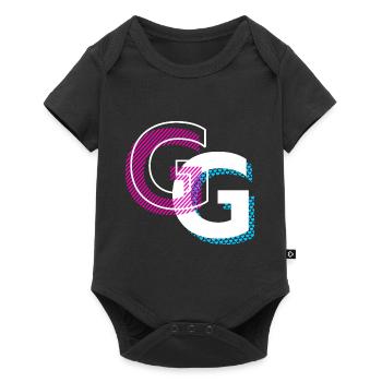 Graffiti G Design Geschenk - Baby Premium Kurzarmbody - Schwarz - Vorne