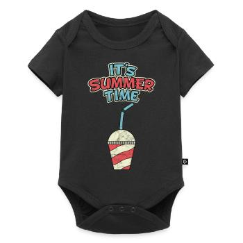 Milchshake Sommer Eis Softeis Limonade Geschenk - Baby Premium Kurzarmbody - Schwarz - Vorne
