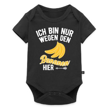 Jogging because of the bananas gift for runners - Baby Premium short-sleeve bodysuit - black - Front