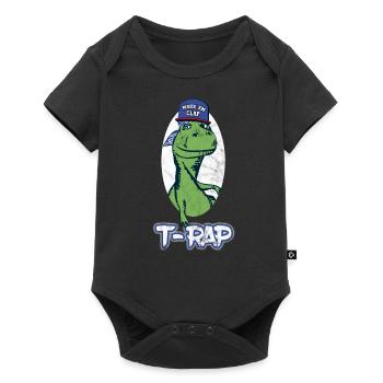 Hip Hop Dino Rap Rappeur drôle t rex - Body à manches courtes Premium Bébé - noir - Devant