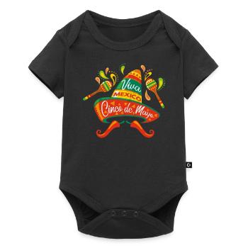 Cinco de mayo Mexiko Mexikaner Latino Sombrero - Baby Premium Kurzarmbody - Schwarz - Vorne