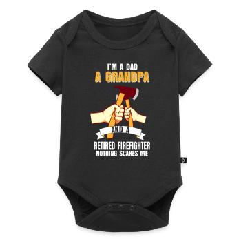 Cadeau de retraité retraite sapeur pompier papa fils - Body à manches courtes Premium Bébé - noir - Devant