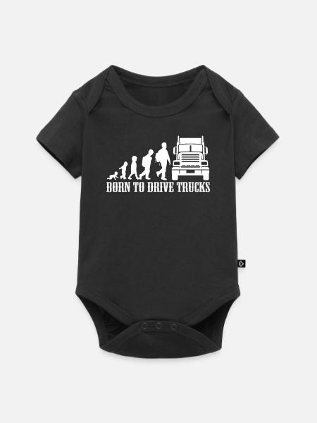 LKW Evolution Trucker Geschenk - Baby Premium Kurzarmbody - Schwarz