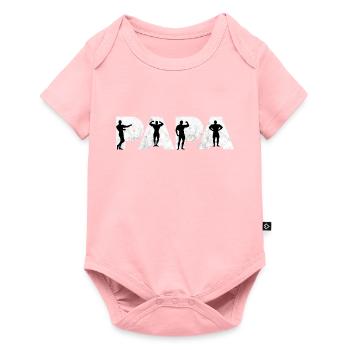 Body Building Gym Fitness Muscles Papa Papa - Body à manches courtes Premium Bébé - rose - Devant