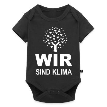 Wir sind Klima - Baby Premium Kurzarmbody - Schwarz - Vorne