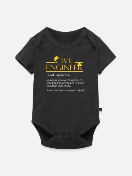 Bauingenieur Ingenieur Beruf Studium Spruch - Baby Premium Kurzarmbody - Schwarz