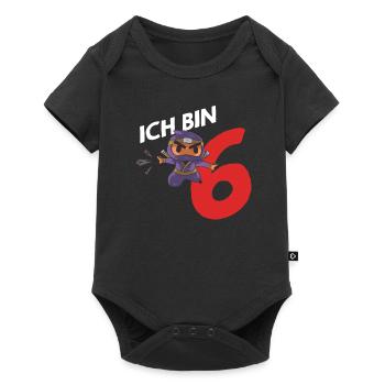 6e anniversaire Six cadeaux Birthday 6 ans - Body à manches courtes Premium Bébé - noir - Devant
