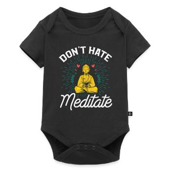 Méditation Yoga Spirituel Méditation Namaste - Body à manches courtes Premium Bébé - noir - Devant