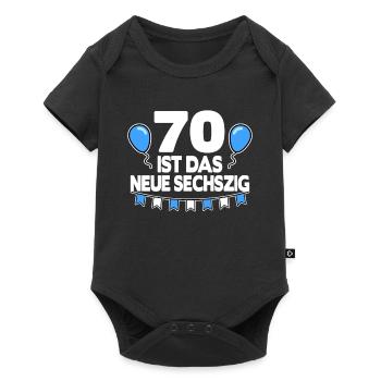 Geschenk 70. Geburtstag 70 Jahre lustig Spruch - Baby Premium Kurzarmbody - Schwarz - Vorne