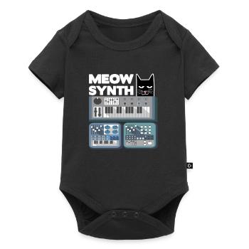 Modular analog synthesizer cat cats saying - Baby Premium short-sleeve bodysuit - black - Front
