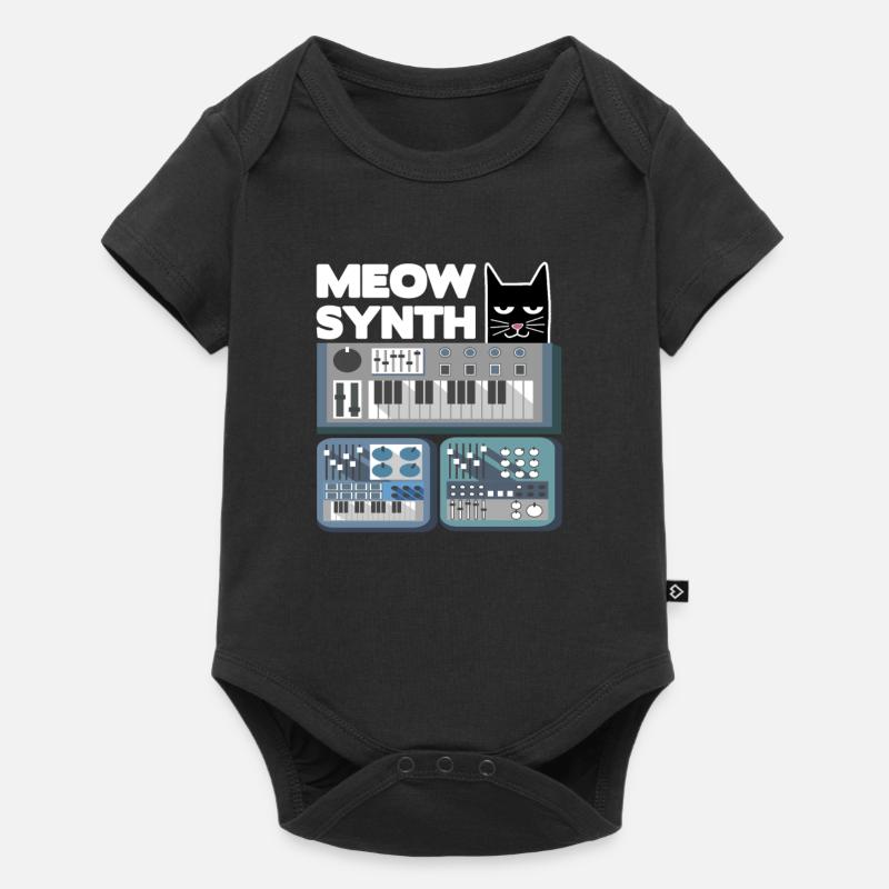 Modular Analog Synthesizer Katze Katzen Spruch - Baby Premium Kurzarmbody - Schwarz