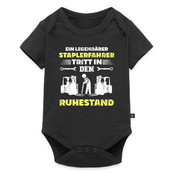 Staplerfahrer Lagerist Ruhestand Abschiedsgeschenk - Baby Premium Kurzarmbody - Schwarz - Vorne