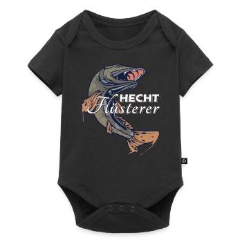 Hecht Angeln - Baby Premium Kurzarmbody - Schwarz - Vorne