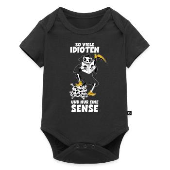 Totenkopf Sensenmann Lustige Geschenkidee Sprüche - Baby Premium Kurzarmbody - Schwarz - Vorne